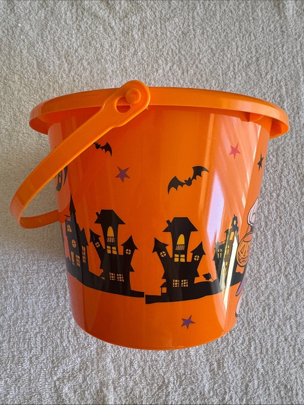 Disney Orange Mickey Mouse Halloween Treat Candy Bucket